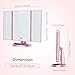 HOMEVER Makeup Mirror with Lights, Vanity Mirror 2x/3x Magnification 21 LED Lighted with Touch Screen, 180° Adjustable Rotation, Dual Power Supply, Portable Trifold Mirror Upgraded Version