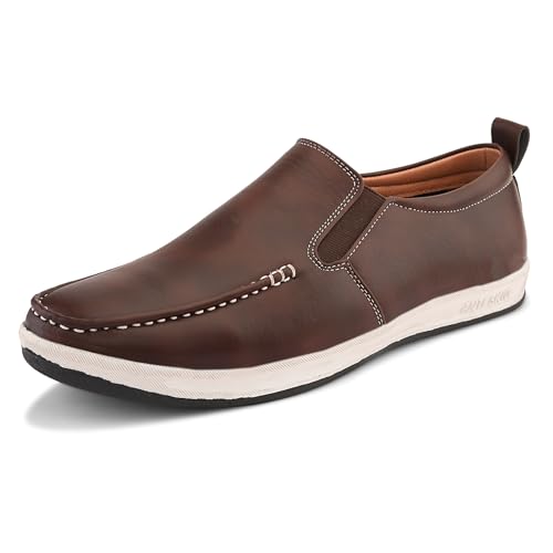 Image of Centrino Walking Loafers for Men | Shoes for Man Stylish | Casual Slip-On Lightweight Moccasins | Cushioned Insole | Breathable Comfortable | Hand-Stitched | Mens Loafer Shoes for Daily Office Outings (9495)
