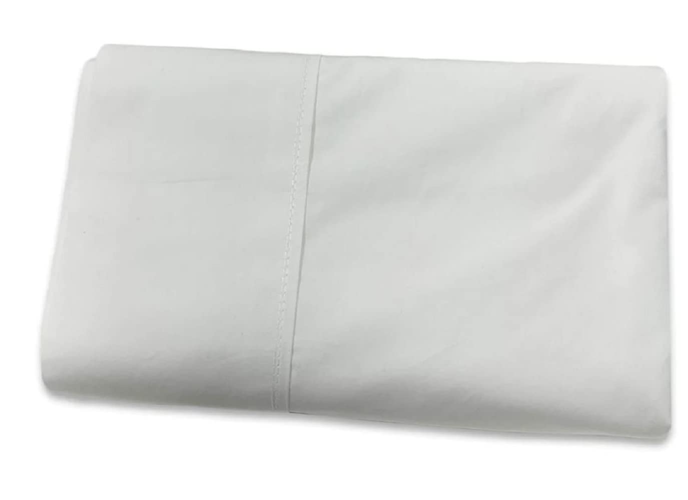 Oversized (102x112) Cotton Percale Flat Sheet Only for Queen Beds, Solid White