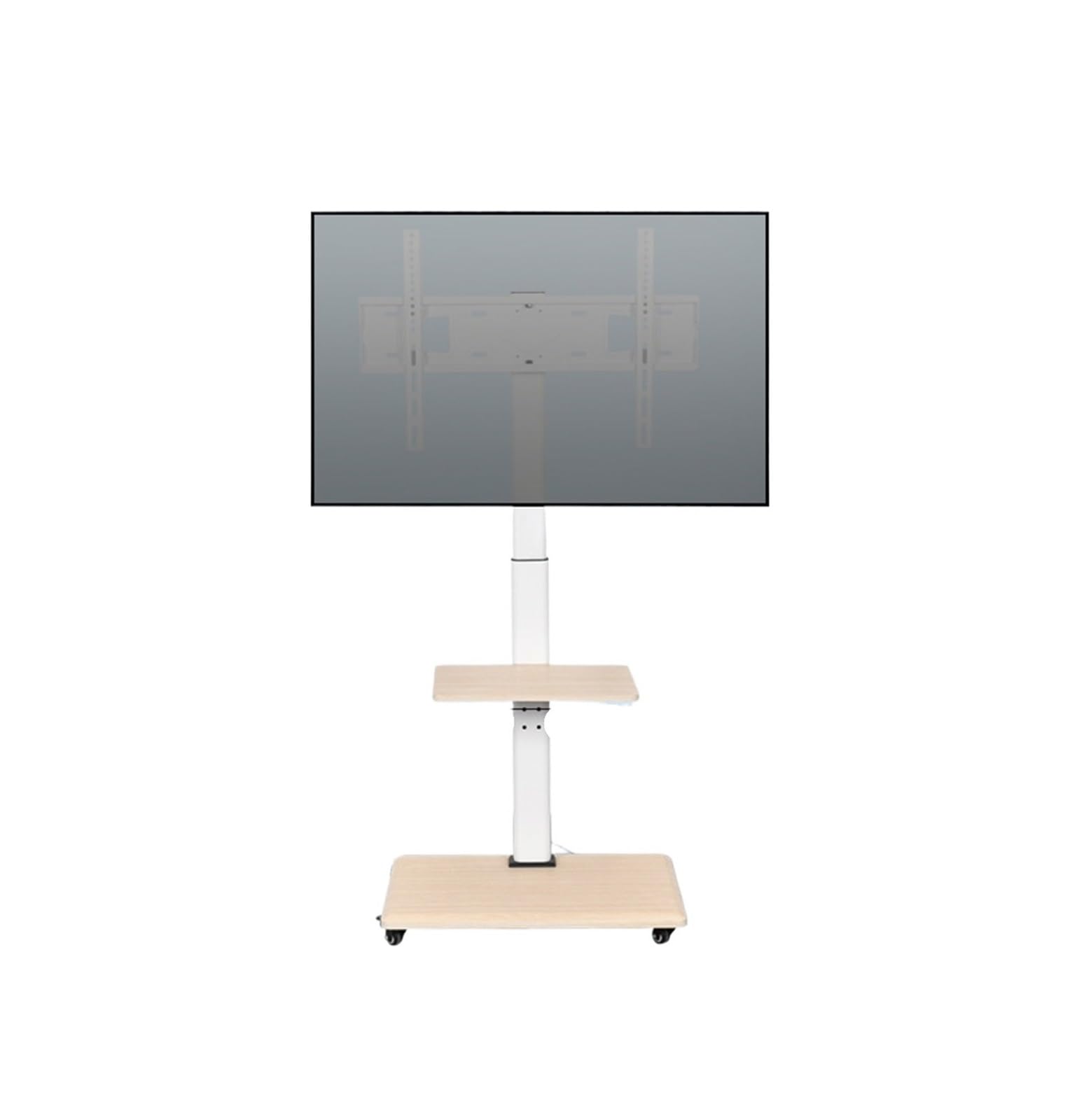 Support TV chariot de sol blanc G2-White pour grand moniteur - 3