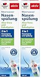 Doppelherz Meerwasser Nasenspülung - zur Anwendung bei verstopfter Nase, Rhinitis-Sinusitis - mit Aloe-Vera und Eukalyptus - 120 ml (Packung mit 2)