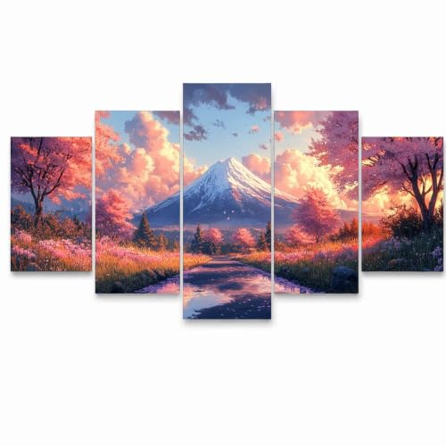 Monte Fuji Luminoso Pintar por Numeros Adultos Cuadros Decoracion Salon YCBZ-1493 Solucion Paredes