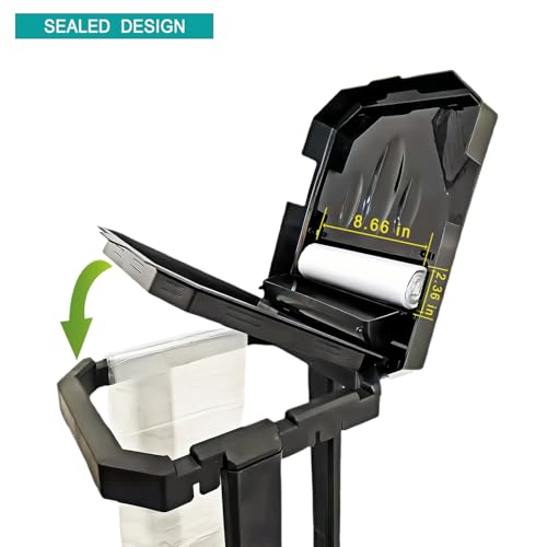 Image of Collapsible Trash Can & Portable Garbage Bin with Reinforced Frame, 2 Ground Stakes, Trash Bag Holder - Includes Built-in Bag Dispenser & 20 Bags for Camping, RV, Outdoor & Home Use