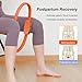 RYTMAT Pilates Ring 14.7 Inch Magic Fitness Circle Durable TPE Padded Handles Exercise Equipment for Toning Strengthening Thigh Abs, Legs and Arms (Orange)