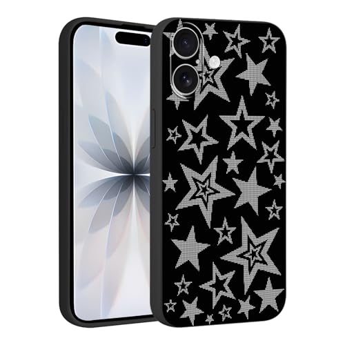 Coque iPhone 17 fine contre les rayures et chocs, design étoiles grises esthétiques
