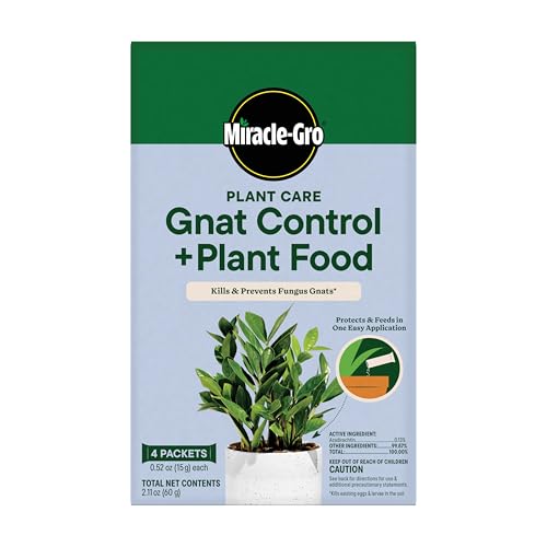Miracle-Gro Plant Care Gnat Control + Plant Food 4 Packets