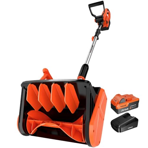 VOLTASK 24V souffleuse à neige électrique 13 po moteur sans balais orange