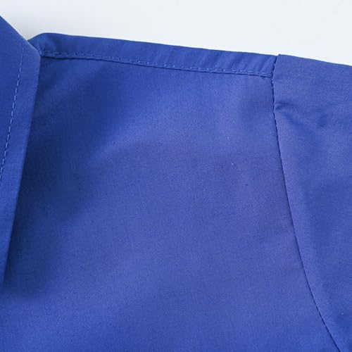 Boys Long Sleeve Solid Color Shirts Classic Collared Button Cotton Trendy Shirts Tops Fall Clothes with Chest Pocket4