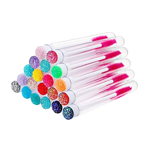 Gogogmee Strong Sturdy Eyelash Brush Tubes 20pcs Lash Extension Kit Detachable Wands
