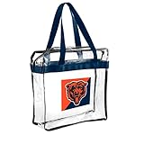 FOCO NFL Clear Stadium Messenger Bag for Football Game - Vinyl (Chicago Bears)