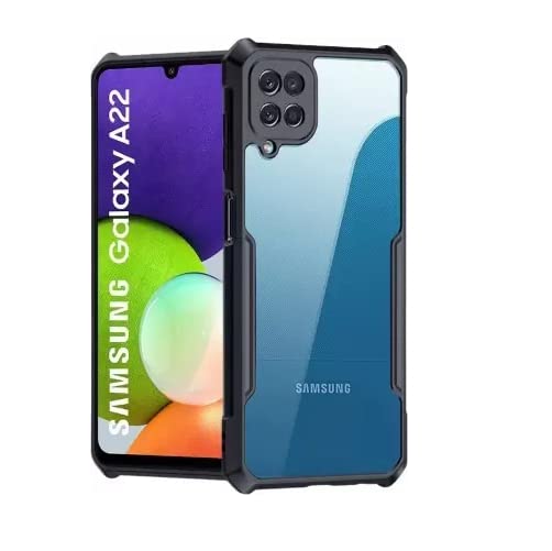 Plus 360 Degree Protection Black Border Back Cover for Samsung Galaxy A22 4G - Black (B09WYQ5473) Amazon Price History, Amazon Price Tracker