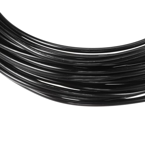sourcing map Bonsai Training Draht 2.5mm Gesamt 20mm 66Ft Eloxierter Aluminium Draht Rostbeständigkeit Garten Draht für Pflanzen Bonsai Bäume Formgebung Biegen Innen Schwarz