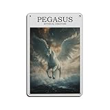 Pegasus Mythologie-Poster, Blechschild, Vintage, Metall, 