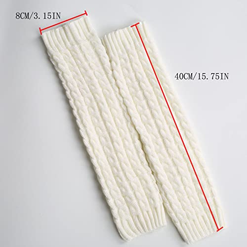 Image of Knitted Ribbed Stirrup Leg Warmers for Women, Girls, Ladies - Yoga and Dance