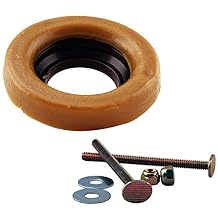 Westbrass D6033-40 Thick Wax Ring Gasket for Toilet Bowl, Includes Flange and Closet Bolts 24-Pack, Tan D6033-40-24