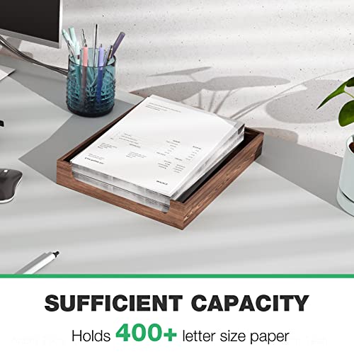 Nioffice Wooden Letter Tray Natural Pine Wood Desktop Organizer, Multi-Functional Storage For Office, Kitchen - Perfect For Files, Supplies And Small Accessories, Stackable Space-Saving (Rustic Burnt) #TOP1