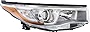 Evan Fischer Headlight Assembly Compatible with 2014-2016 Toyota Highlander Halogen Passenger Side