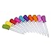 Senkary 10 Stück Liquid Dropper Silikon und Plastik Pipetten Dropper Pipetten für Süßigkeiten Öl Küche Kinder Gummy Making, 5 ml, 10 Farben