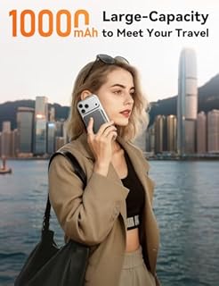 For Magsafe Power Bank, 10000mAh Wireless Portable Charger, Magnetic Power Bank Battery Pack with 20W PD USB-C Fast Charging, Travel Essential Charger Compatible with iPhone 17/16/15/14/13/12, Gray