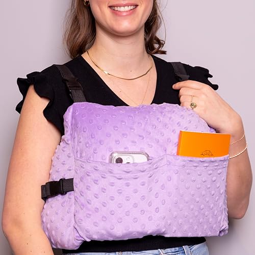 MOYOAMA Post Mastectomy Pillow - Recovery After Breast Cancer Surgery, Breast Augmentation - Lightweight Post Surgery Pillow with 4 Built-in Pockets to Support Healing - Breast Cancer Gifts for Women