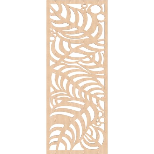 Image of 23 3 /8 inchW x 59 3 /8 inchH x 3 /8 inchT Mills Decorative Fretwork Wood Wall Panels, Red Oak