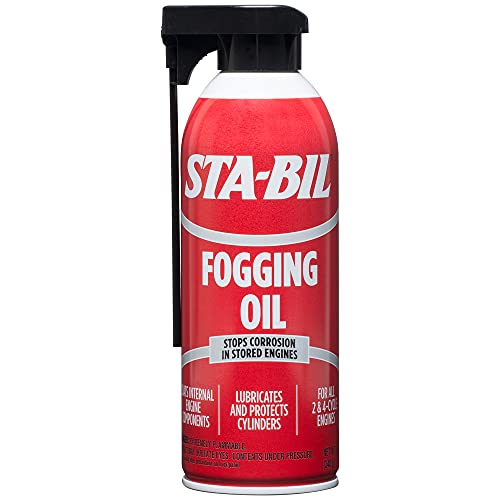 STA-BIL (22001) Fogging Oil – Stops Corrosion In Stored Engines – Lubricates And Protects Cylinders – Coats Internal Engine Components – For All 2 and 4 Cycle Engines, 12 oz.