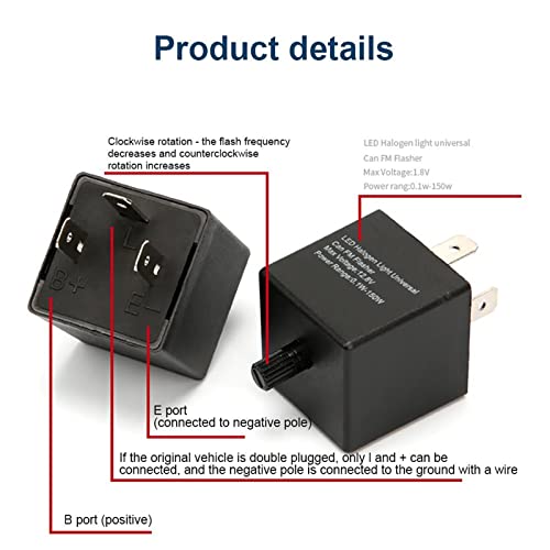 Relé intermitente LED de alta potencia universal para regular la frecuencia en motos y coches 6