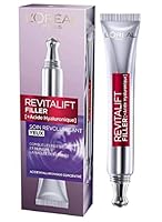 L'Or&eacute;al Paris Contorno Occhi Revitalift Filler, Azione Antirughe Rivolumizzante con Acido Ialuronico Concentrato, 15 ml