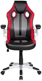 Cadeira Gamer Pelegrin Pel-3009 Couro Pu Vermelha, Preta e Cinza
