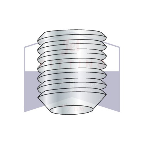 M3X3 Knurled Cup Point Socket Set Screws ISO Metric Thread Alloy