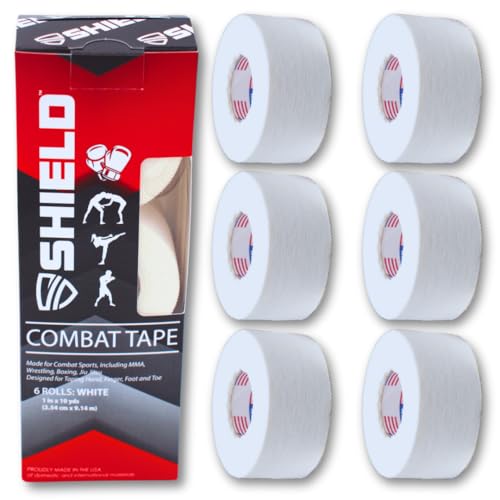 SHIELD Combat Tape | Boxing Tape for Hands, USA Made, Athletic Tape 1 inch, Easy-Tear, 1