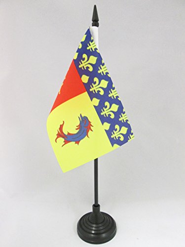 AZ FLAG Haute-Saône Table Flag - 4x6 Inch French Department Desk Flag With Black Plastic Base