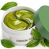 BLOOMORA Parches Ojos Té Verde (30 Pares, 60 Piezas) – Eye Mask Hidratante y Refrescante, Parches Anti Ojeras y Bolsas, Mascarilla Ojos en Gel Calmante para Mujeres