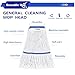 KLHB-YF 16-Ounce Medium Replacement mop Head White mop Heads Suitable for All Hard Floors Cotton Washable Industrial mop Heads for Commercial & Home Cleaning 6 Pack Machine Washable mop Heads