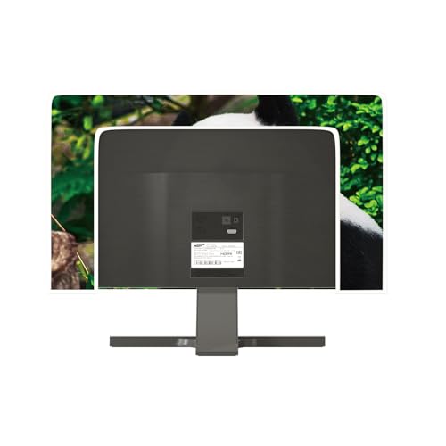 Image of Giant Panda Waterproof Screen TV Dust Covers 32 Inch Panda Eat Bamboo Weatherproof Dust-Proof Anti-Scratch Anti-Static TV Screen Cover Protective for LCD LED PC Desktop and Home Hanging TV