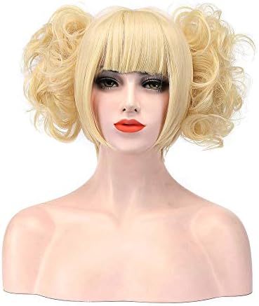 Himiko Toga Blonde Cosplay Wig Gold Clips Short My Hero Academia Women