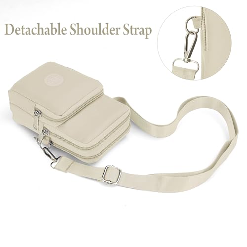 Image of JI Crossbody Phone Bag for Women Mini Wallet Bags with Adjustable Shoulder Strap Wallet Clutch Bag for Girls Zipper Phone Pouch Handbag