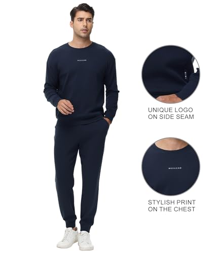 WiWi Men's Tracksuit Athletic Sweatsuits Long Sleeve 2 Piece Outfit Running Jogging Casual Loungwear Sport Suit Sets S-XXL4