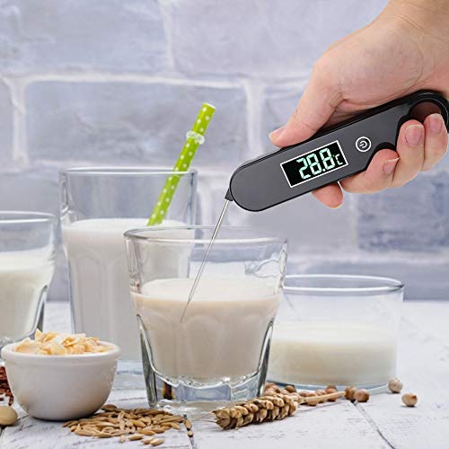 Termômetro para alimentos com sonda dobrável, design à prova de salpicos e à prova de respingos, pro