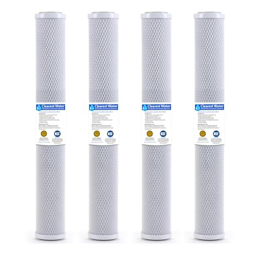 SUPERIOR FILTERS 5 Micron CTO Carbon Water Filter - Whole House Carbon Coconut Filter Block Cartridge Compatible with All Whole House Water Filter Cartridges (20