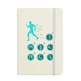 DIYthinker Knochenbau Menschliche Illustration Notebook Stoff Hard Cover Klassisches Journal Tagebuch A5 A5 (144 X 210mm) Mehrfarbig