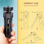 Zeadio Tous métaux Mini Tripode, 88lb/40kg Support de trépied portable de bureau lourd, 3-Level Tripode portatif réglable pour appareil photo, téléphone, caméra d'action, Gimbal, Monopod etc