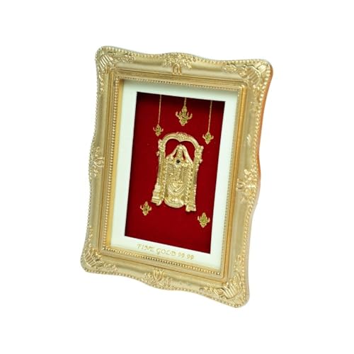 Image of EKA Divine Series - Balaji 24kt Gold Foil Frame | Vastu Positive Artwork for Wealth, Peace & Devotion | Religious Decorative Gift for Home, Housewarmings,Office & Pooja Room (7.5 cm x 9 cm)