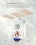JUMMICO 160x70cm Electric Standing Desk with USB Charging Height Adjustable Desk with Sedentary Reminder Stand Up Desk with Splice Board for Home Office,Beige - 10