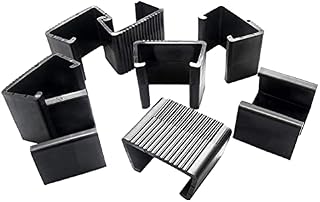 URFEDA Wicker Furniture Clips,1PCS Outdoor Wicker Furniture Connect Clamps Furniture Clips Black Alignment Clips Sofa Rattan Chair Fastners Clip for Outdoor Patio Striped Card Slot 6cm