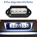 EEEKit 2 PCS 12V Xenon LED License Plate Light, 6 SMD Lamp Taillight Bulbs, Waterproof 6000K Tag Light for Truck SUV Trailer Van RV