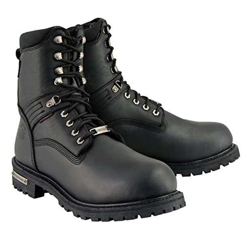 Image of Milwaukee Leather Men's Leather Lace-Up Riding Boots - Motorcycle Biker Footwear for Street & Daily Wear