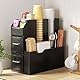 BAKAJI Coffee Station Professioneller Kapselhalter mit 11 Fächern, platzsparend, hoher Kapselhalter mit Trennwänden aus schwarzem Kunststoff, Bar, Café mit Schublade, Organizer mit mehreren Fächern