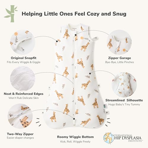 momcozy Śpiwór niemowlęcy, Giraffe, 50-69 cm(0-6 Monate)