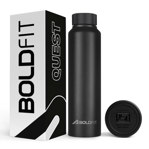 Boldfit Water Bottles Stainless Steel Water Bottle 1 Litre Steel ...
